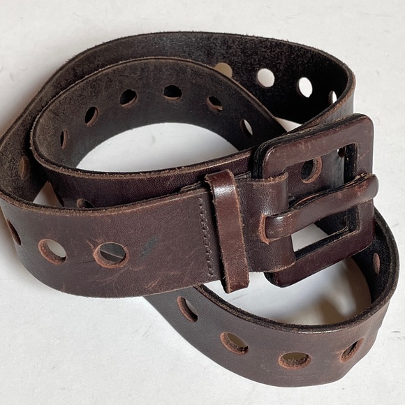 Vintage Gorgeous leather belt women Beautiful Brown - Picture 2 of 8